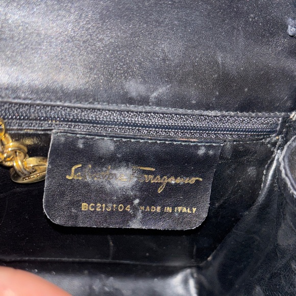 Vintage Salvatore Ferragamo Black Leather Mini Bag - Picture 3 of 10